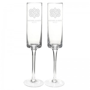 Cathys Concepts Personalized Celtic Knot 8 Oz. Contemporary Champagne Flute YCT3425